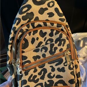Leopard Print Sling Bag